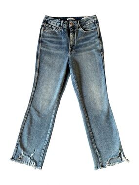 Good American Good Curve Straight Jeans Size 10/30 raw hem